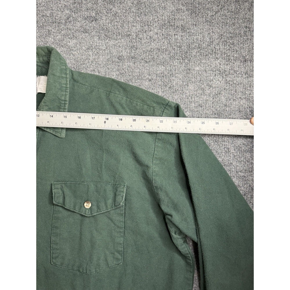 Big Bill Size Long Sleeve Button Down Shirt Green Made In USA Mens Workwear L - Picture 2 of 7